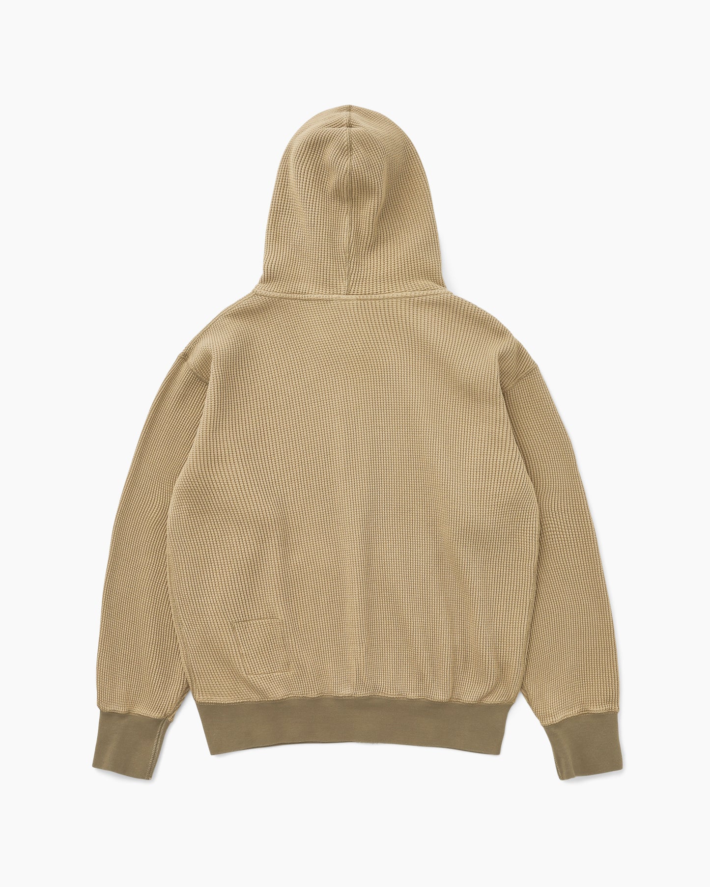 Waffle Full Zip Hoodie Tan