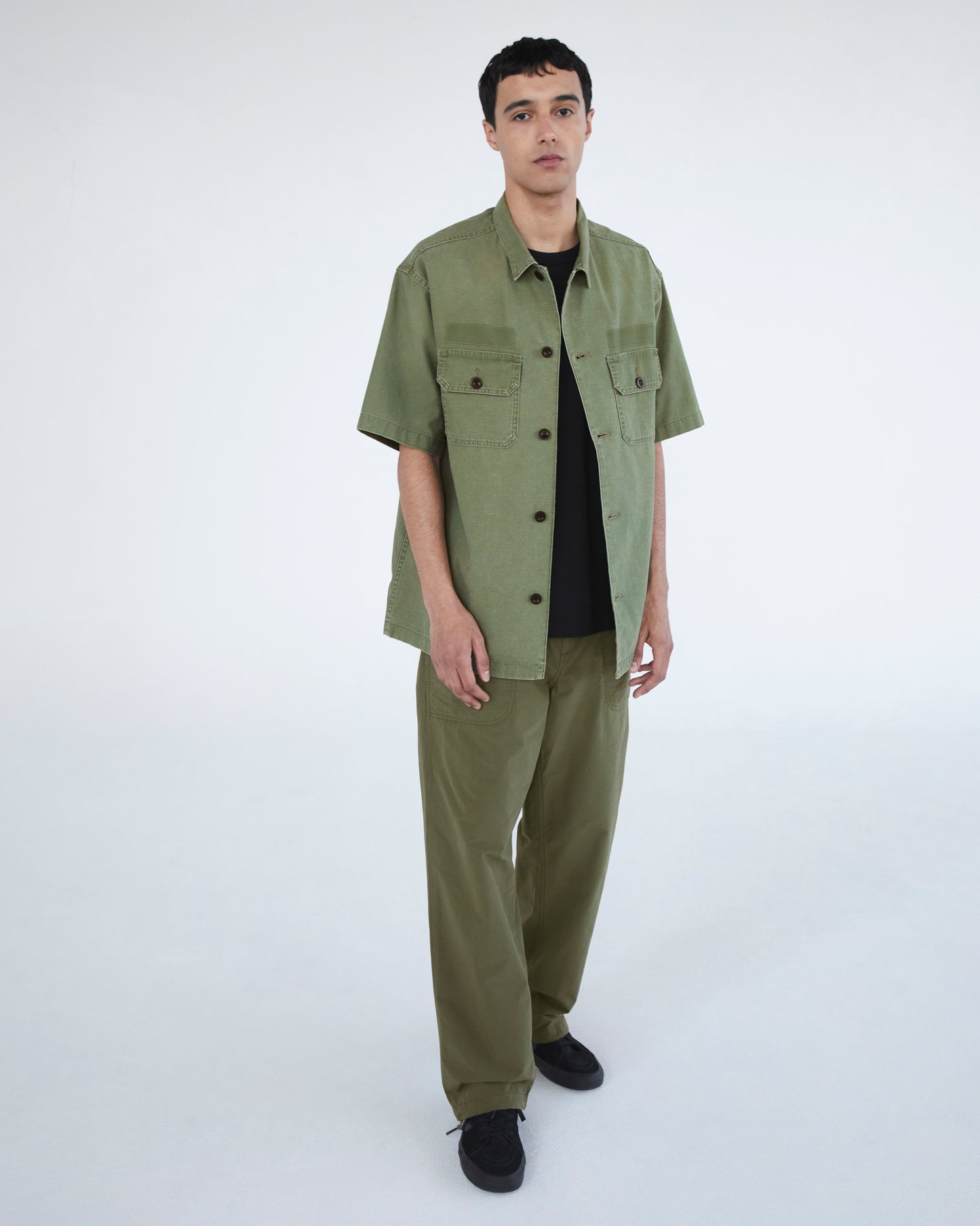 Washed Field Shirt Army Green